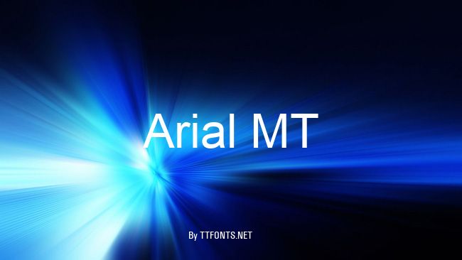 Arial MT example